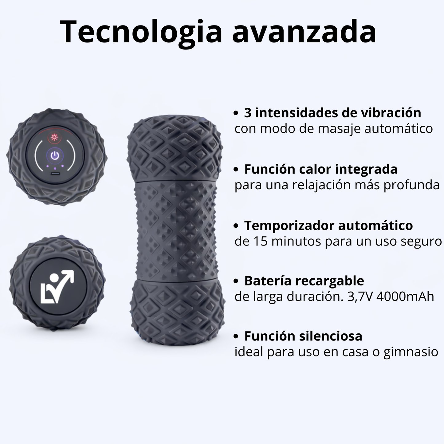 Rodillo masajeador eléctrico