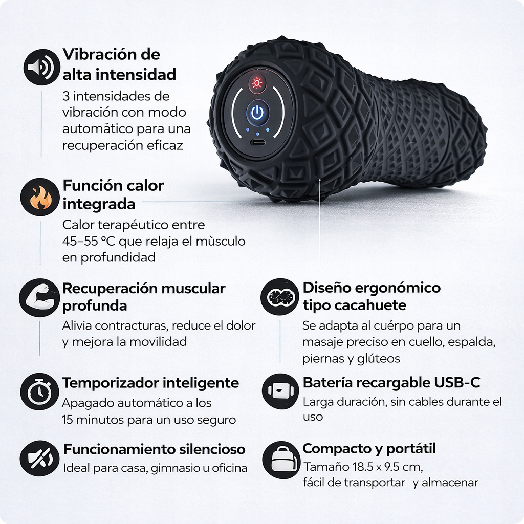 Rodillo masajeador eléctrico